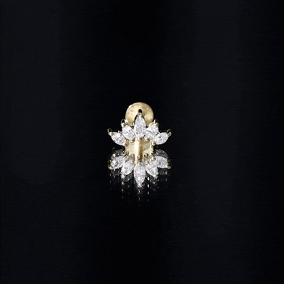 Certified Marquise Cut Diamond Helix Earring for Women