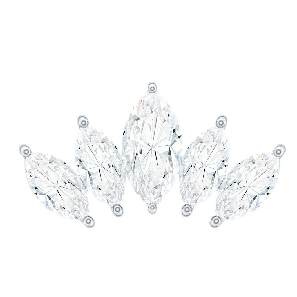 Certified Marquise Cut Diamond Helix Earring for Women