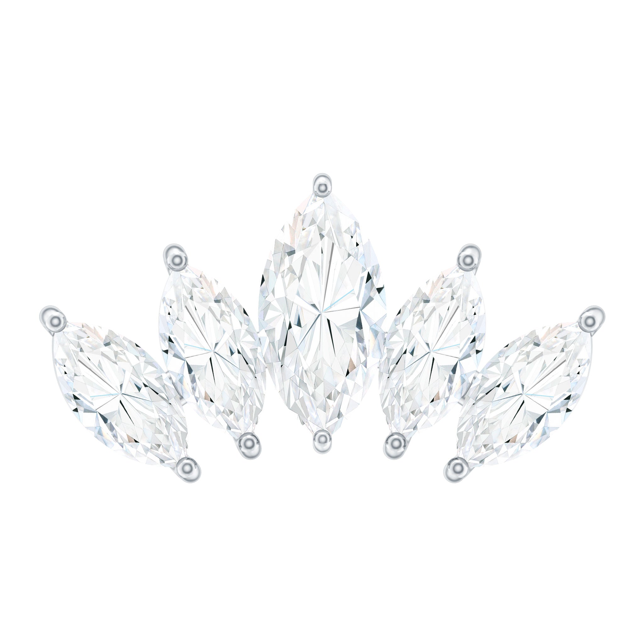 Certified Marquise Cut Diamond Helix Earring for Women