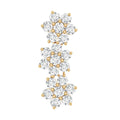 Certified Moissanite Flower Ear Crawler Earring for Women