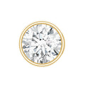 Bezel Set Round Moissanite Earring for Tragus Piercing
