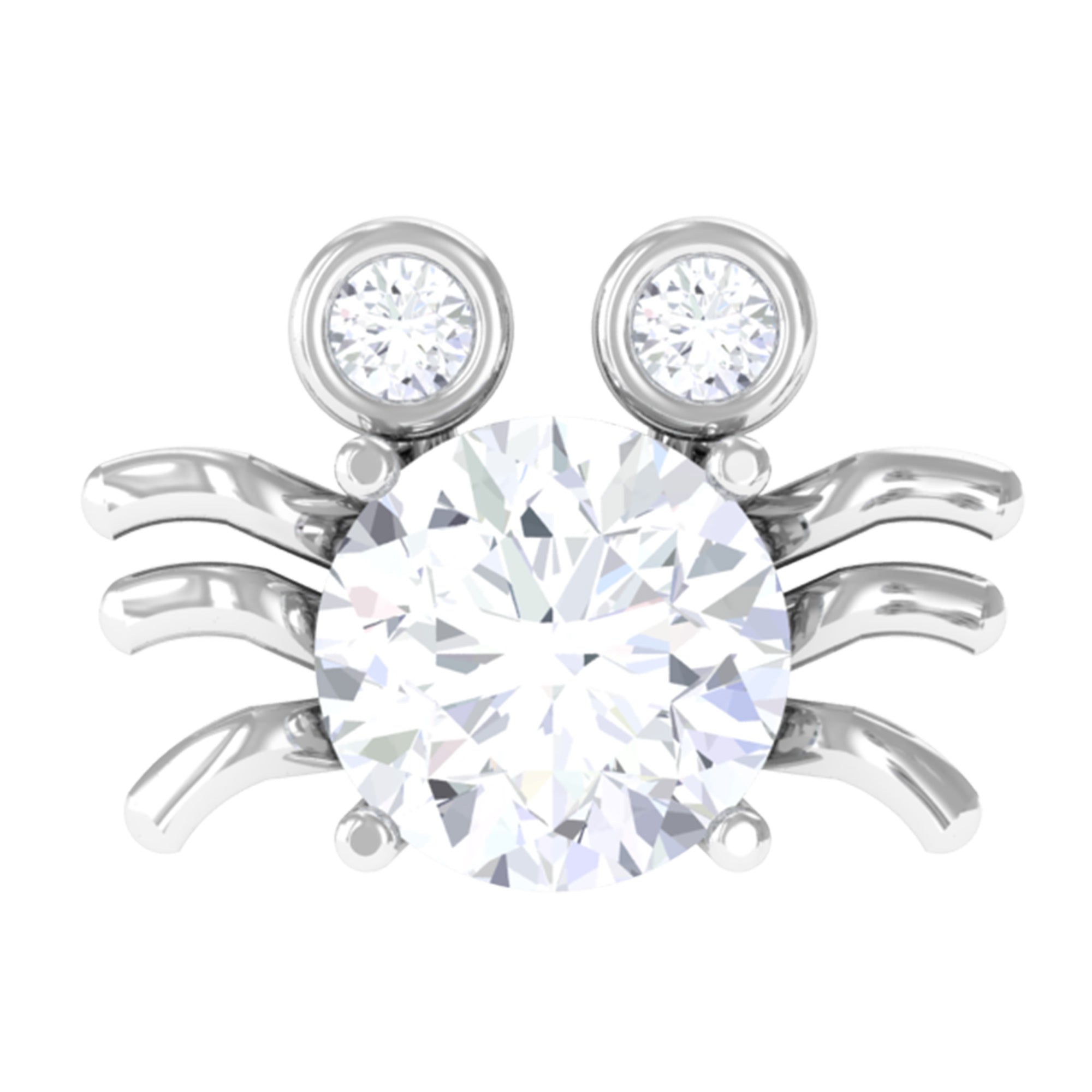 Certified Moissanite Crab Cartilage Earring