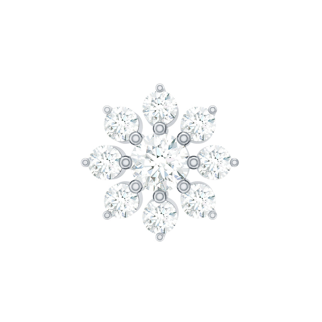 Minimalist Moissanite Flower Cartilage Earring