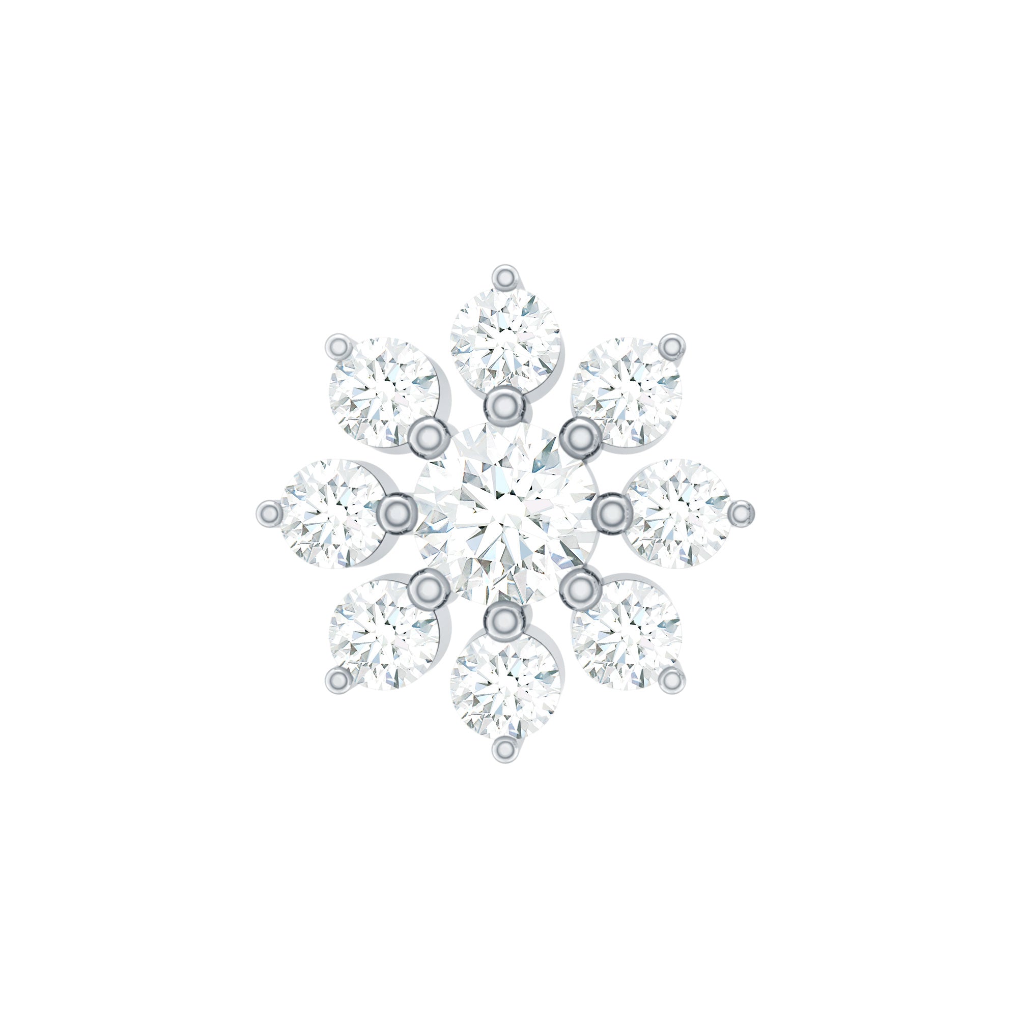 Minimalist Moissanite Flower Cartilage Earring