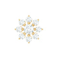 Minimalist Moissanite Flower Cartilage Earring