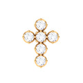 Certified Moissanite Cross Earring for Cartilage Piercing