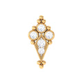 Diamond Art Deco Cartilage Earring with Beads