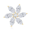 Marquise Moissanite Flower Earring for Cartilage Piercing