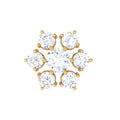 Round Cut Moissanite Cluster Floral Cartilage Earring