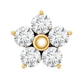 Certified Moissanite Flower Conch Earring for Women