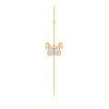 Elegant Certified Moissanite Butterfly Ear Pin Earring