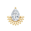 Pear Shape Moissanite Unique Cartilage Earring