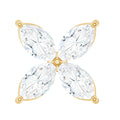 Marquise Cut Moissanite Flower Cartilage Earring