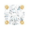 Dainty Round Diamond Conch Earring in Prong Setting