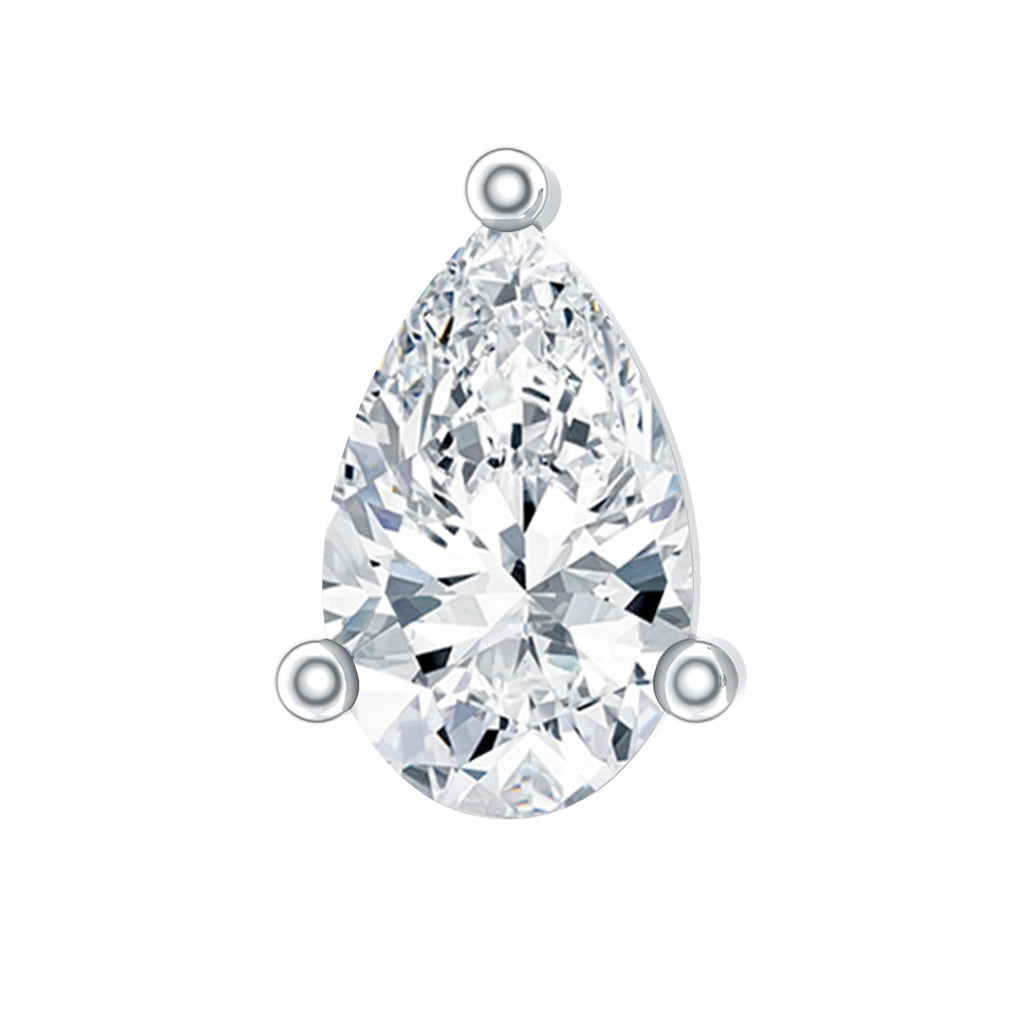 Pear Shape Moissanite Solitaire Conch Earring