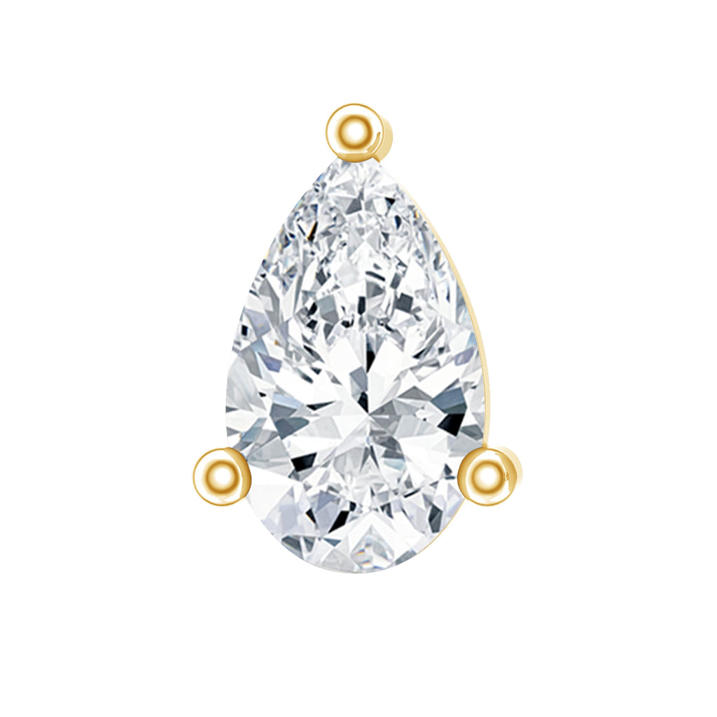 Pear Shape Moissanite Solitaire Conch Earring