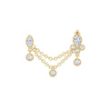 Vintage Style Diamond Double Piercing Earring