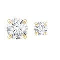 Solitaire Round Cut Moissanite Earring Set for Helix Piercing