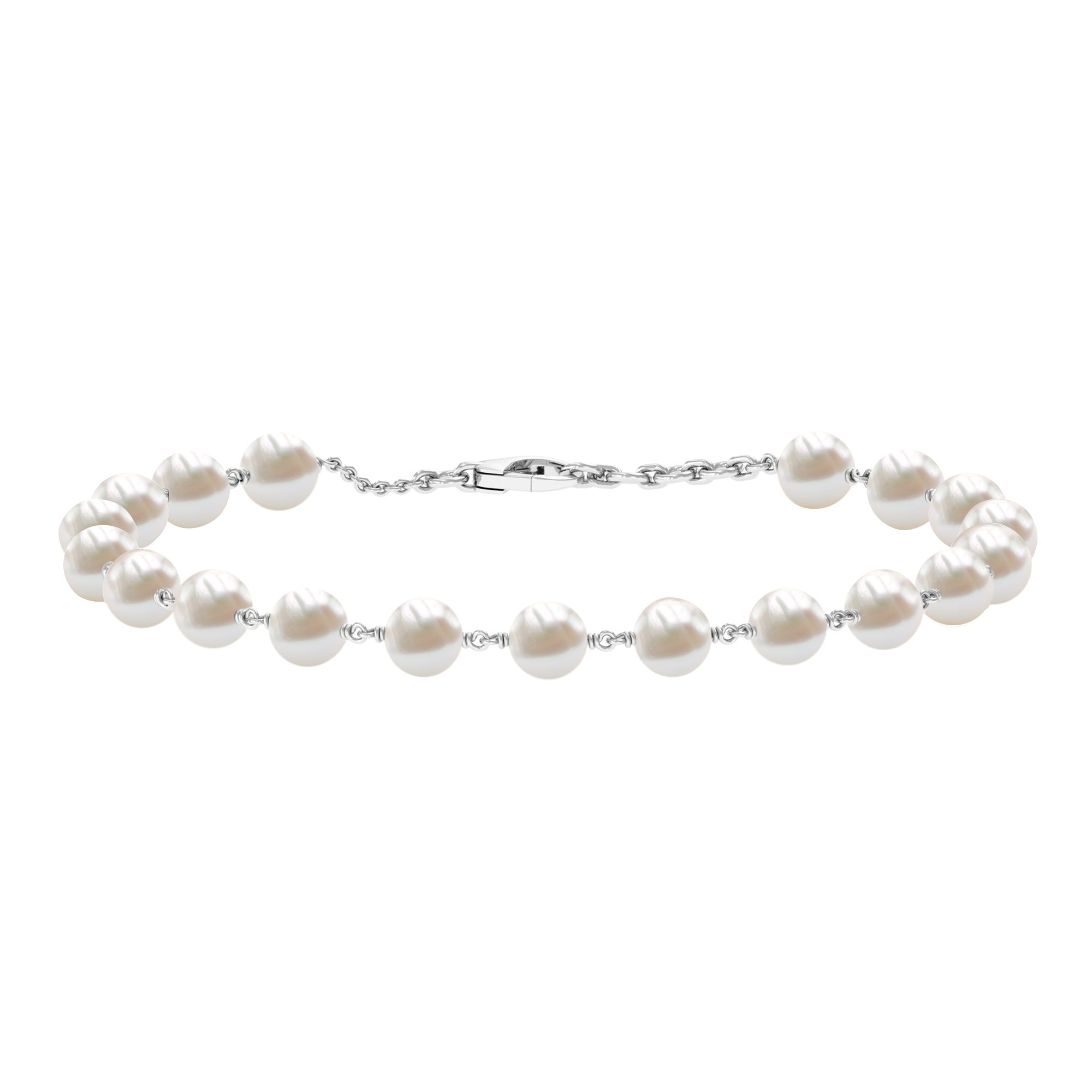 Cultured Freshwater Pearl Chain Bracelet for Women