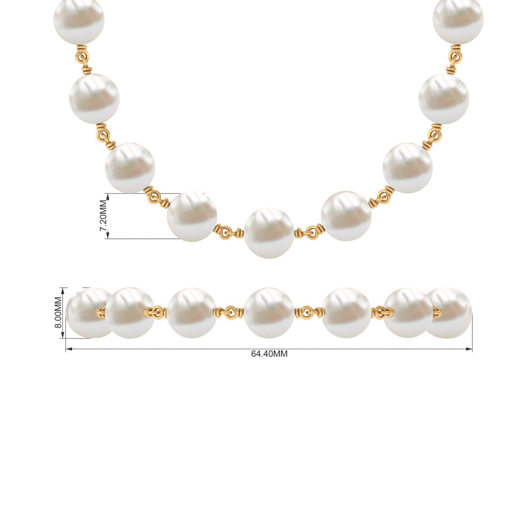 Cultured Freshwater Pearl Chain Bracelet for Women