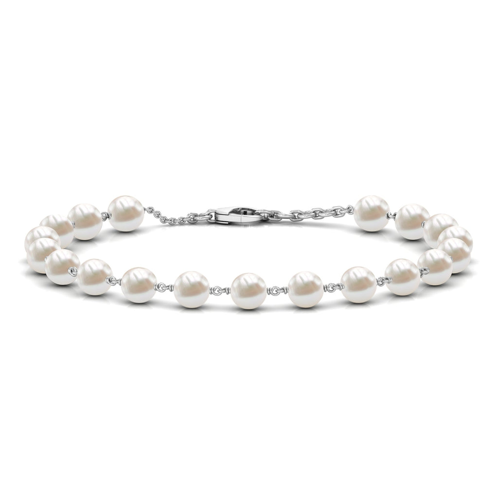 Cultured Freshwater Pearl Chain Bracelet for Women