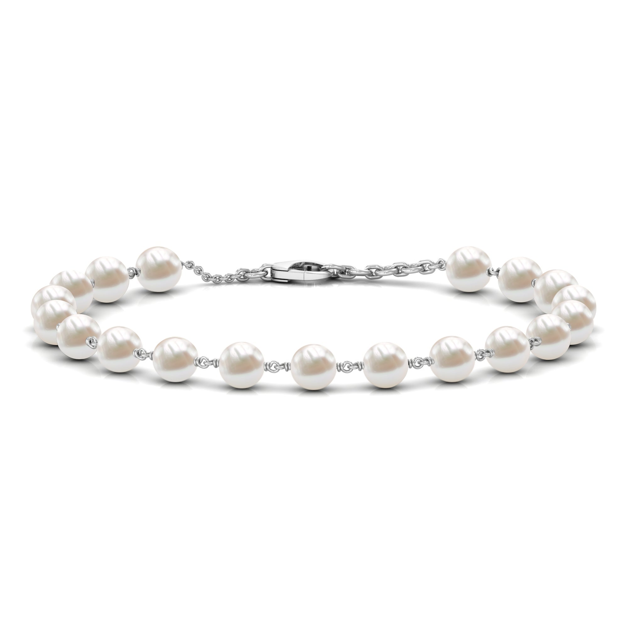 Cultured Freshwater Pearl Chain Bracelet for Women