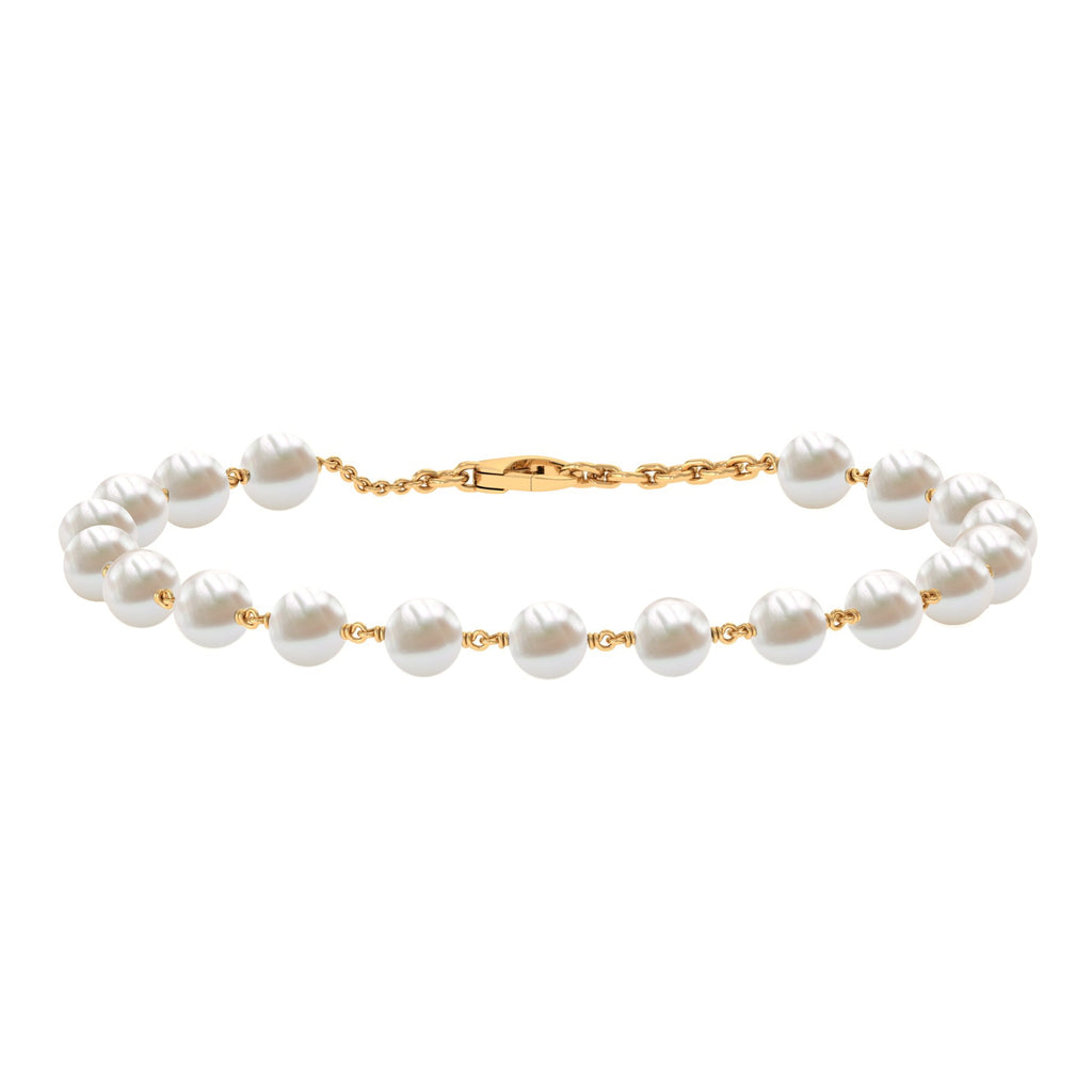 Cultured Freshwater Pearl Chain Bracelet for Women