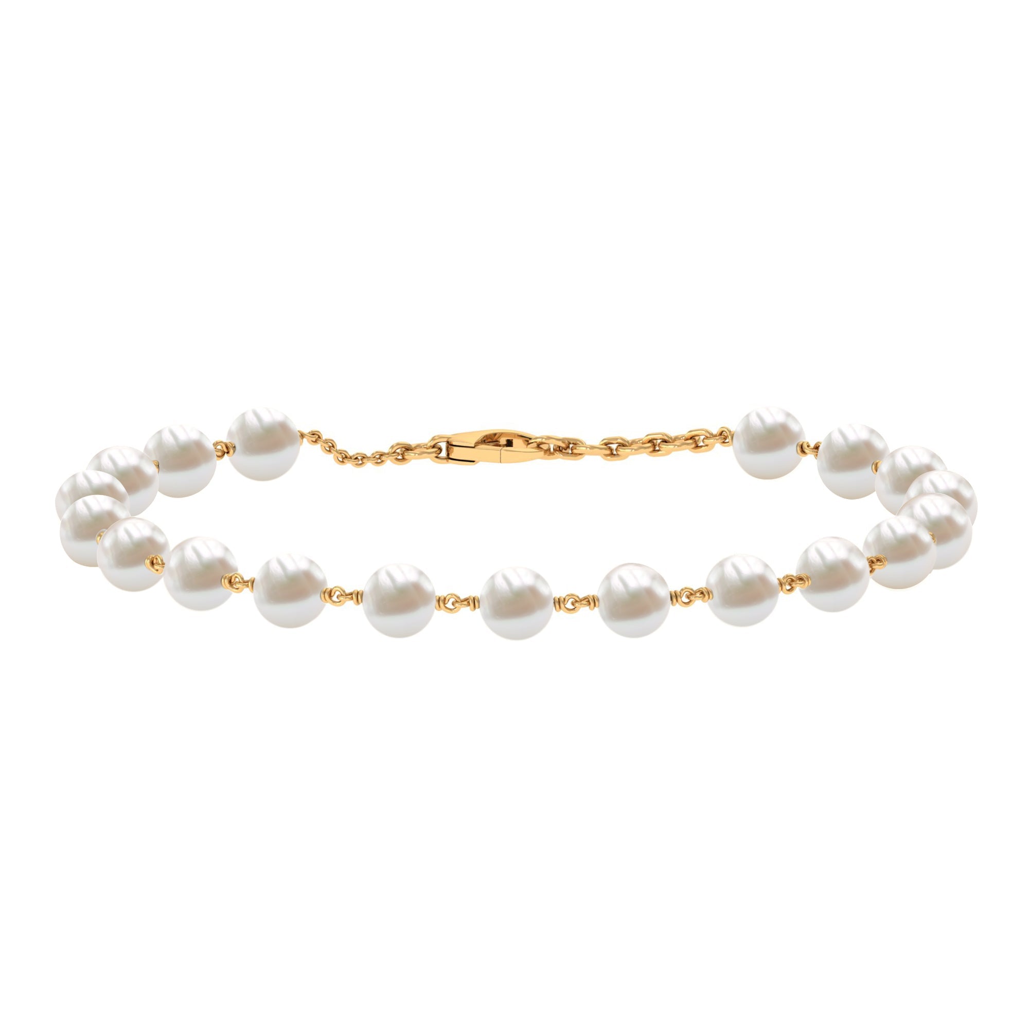 Cultured Freshwater Pearl Chain Bracelet for Women