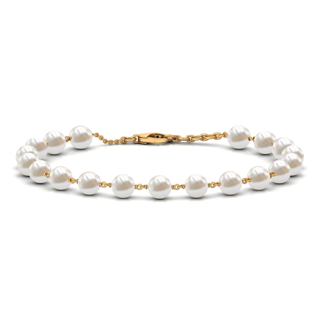 Cultured Freshwater Pearl Chain Bracelet for Women