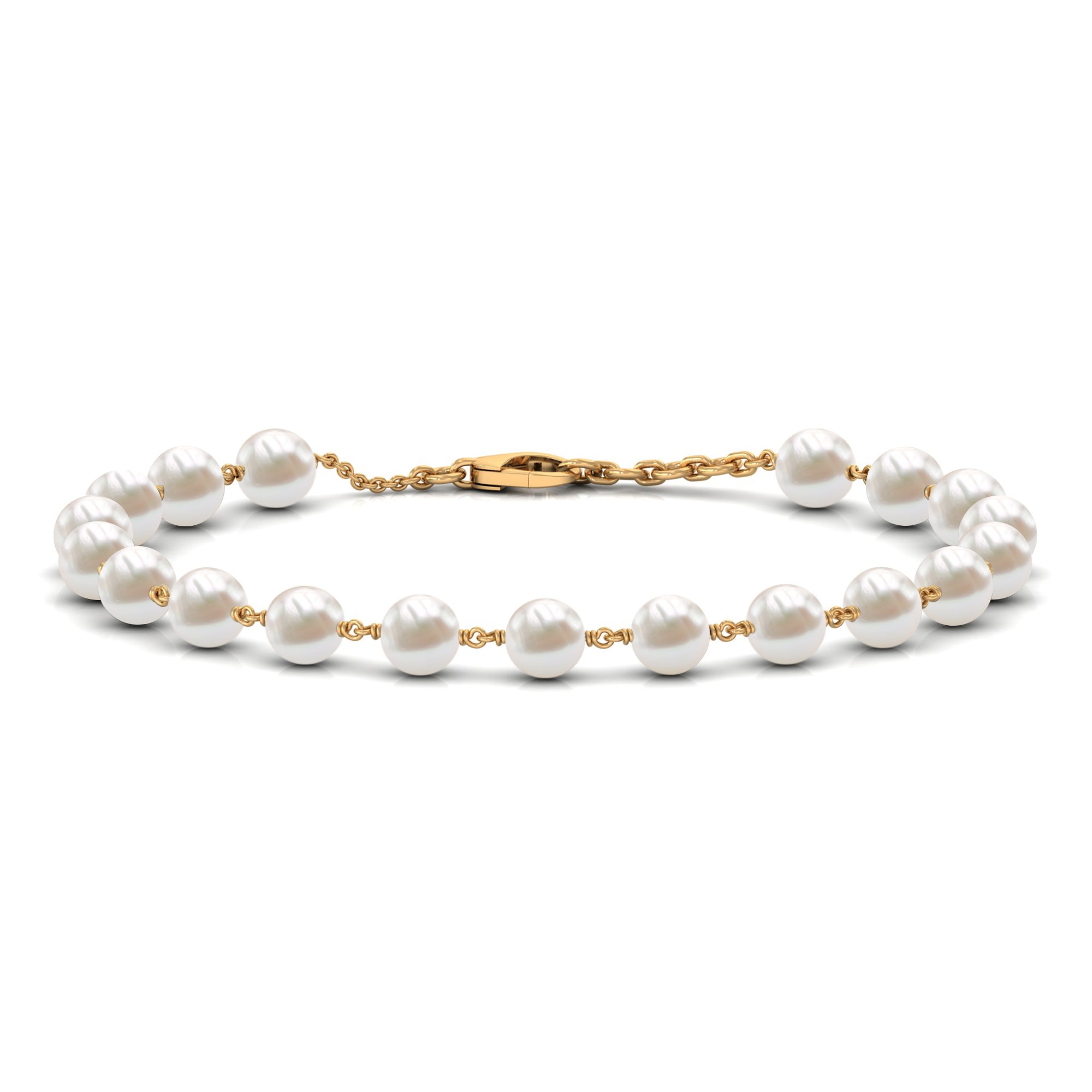 Cultured Freshwater Pearl Chain Bracelet for Women