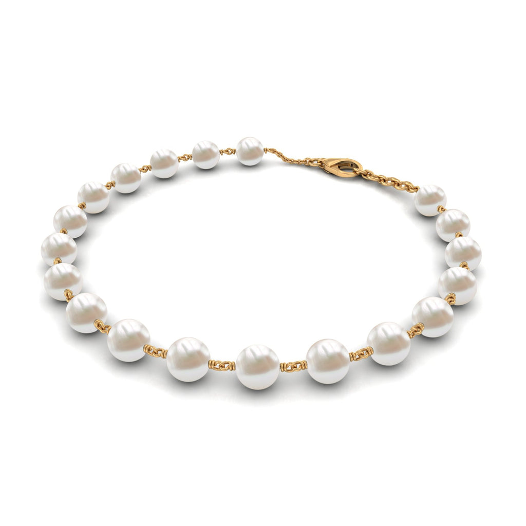 Cultured Freshwater Pearl Chain Bracelet for Women