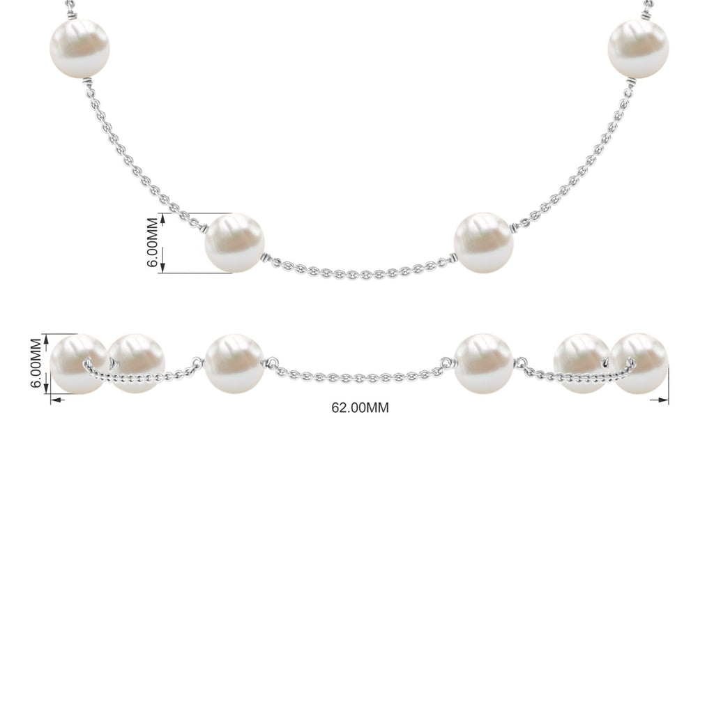 Real Freshwater Pearl Station Bracelet for Women