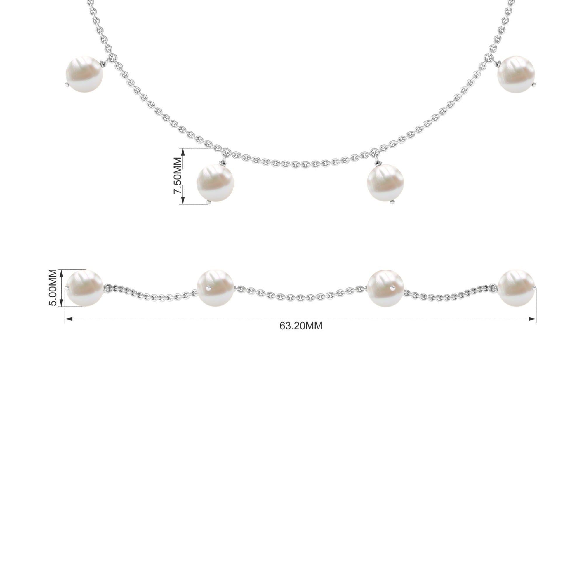 Freshwater Cultured Pearl Chain Bracelet for Women