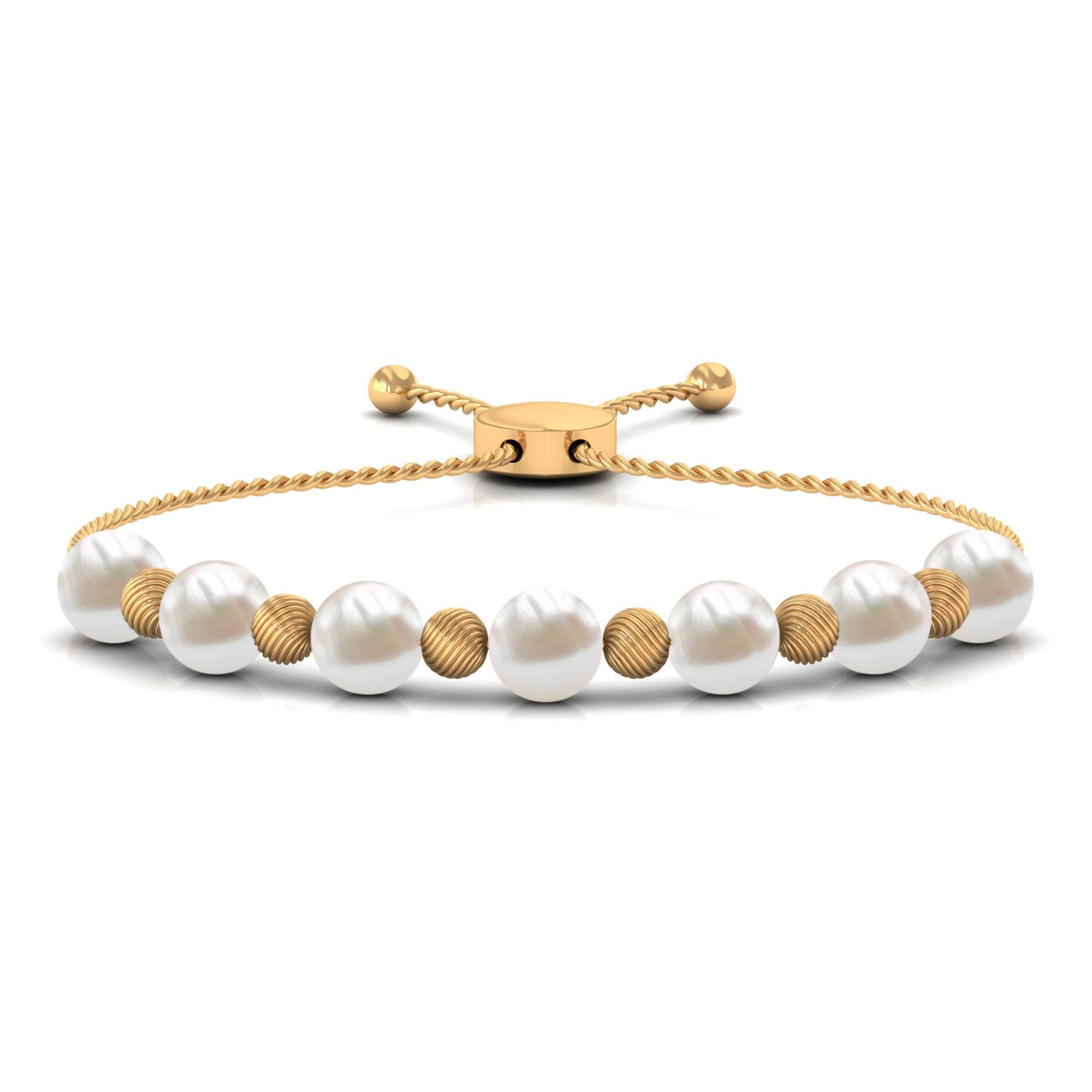 Cultured Freshwater Pearl Bolo Bracelet for Women