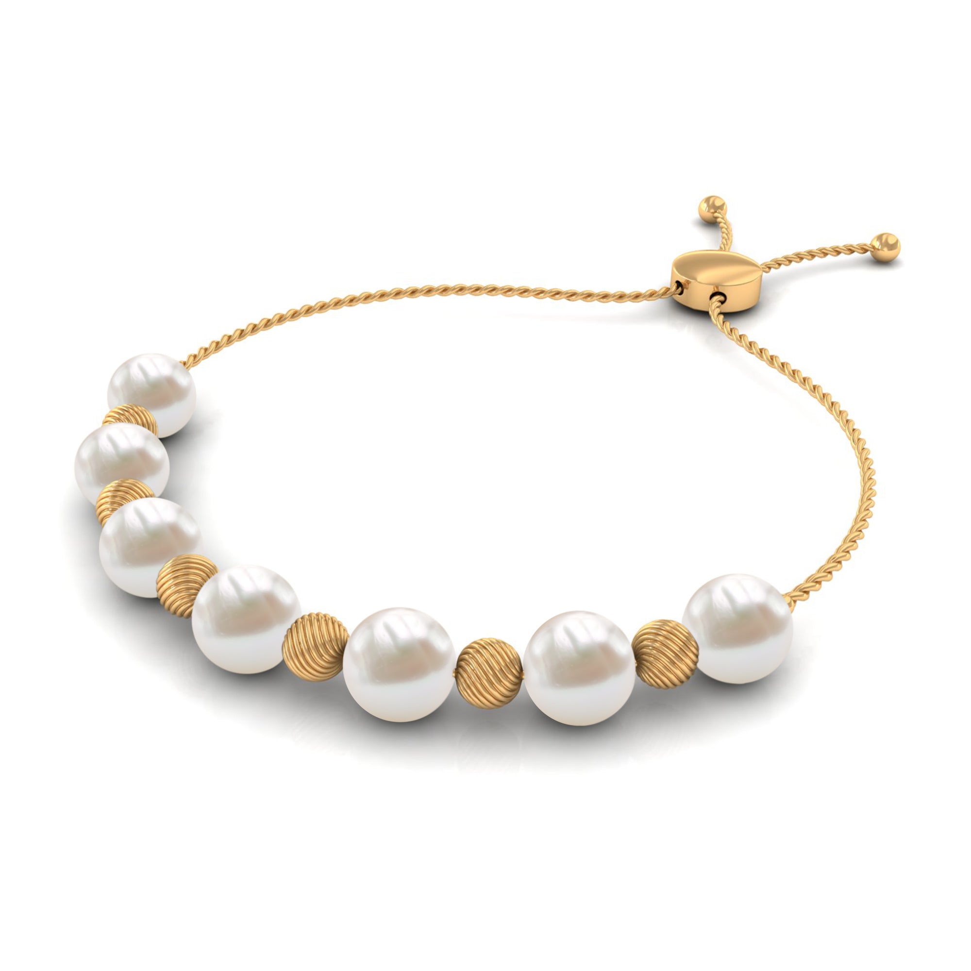 Cultured Freshwater Pearl Bolo Bracelet for Women