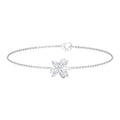 Certified Moissanite Flower Chain Bracelet for Women