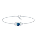 Real London Blue Topaz and Diamond Chain Bracelet