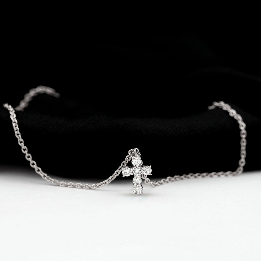 Certified Diamond Cross Chain Bracelet
