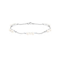 Certified Freshwater Pearl Station Bracelet with Moissanite