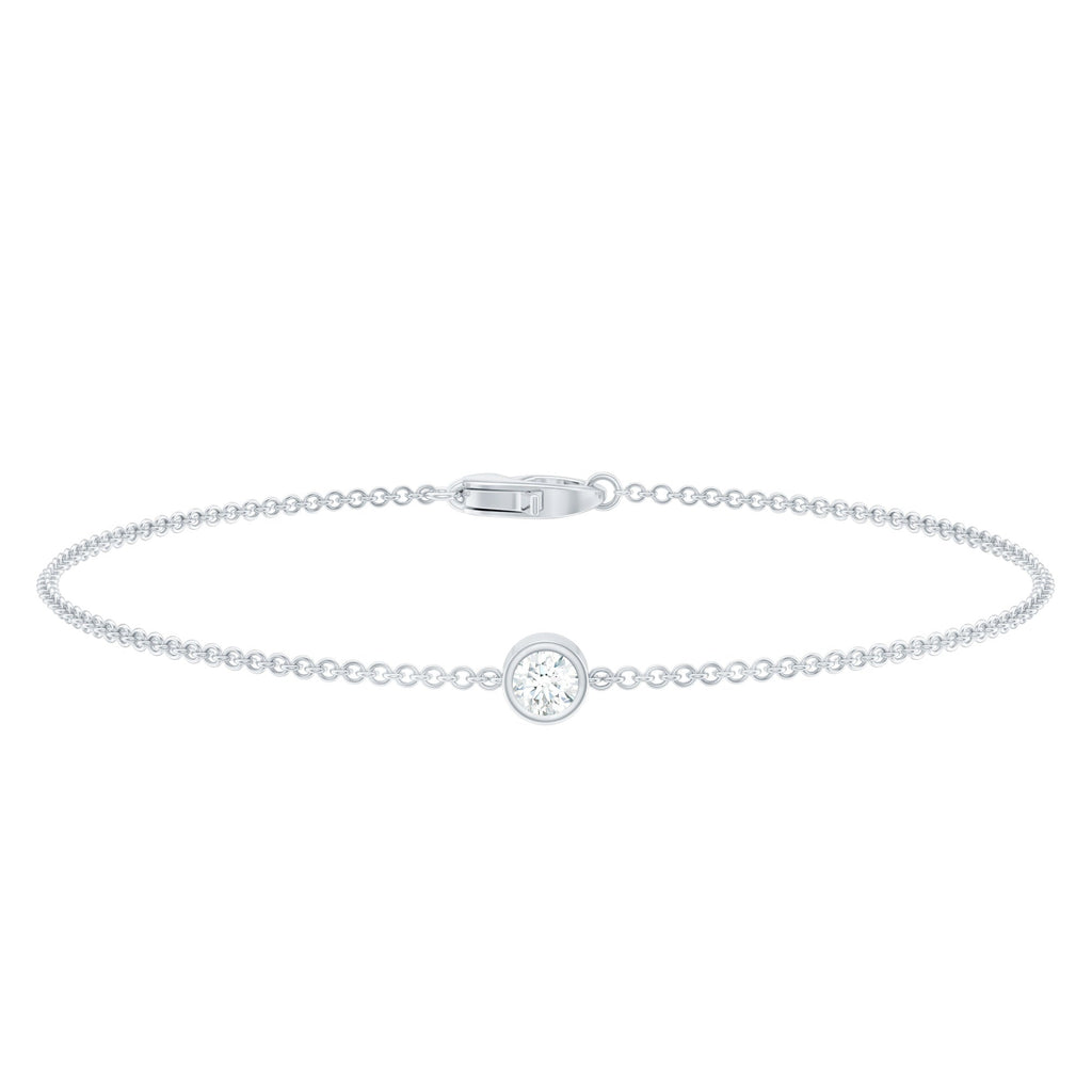 Certified Diamond Chain Bracelet in Bezel Setting
