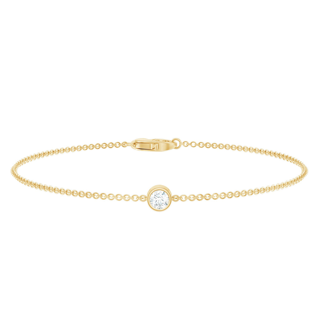 Certified Diamond Chain Bracelet in Bezel Setting