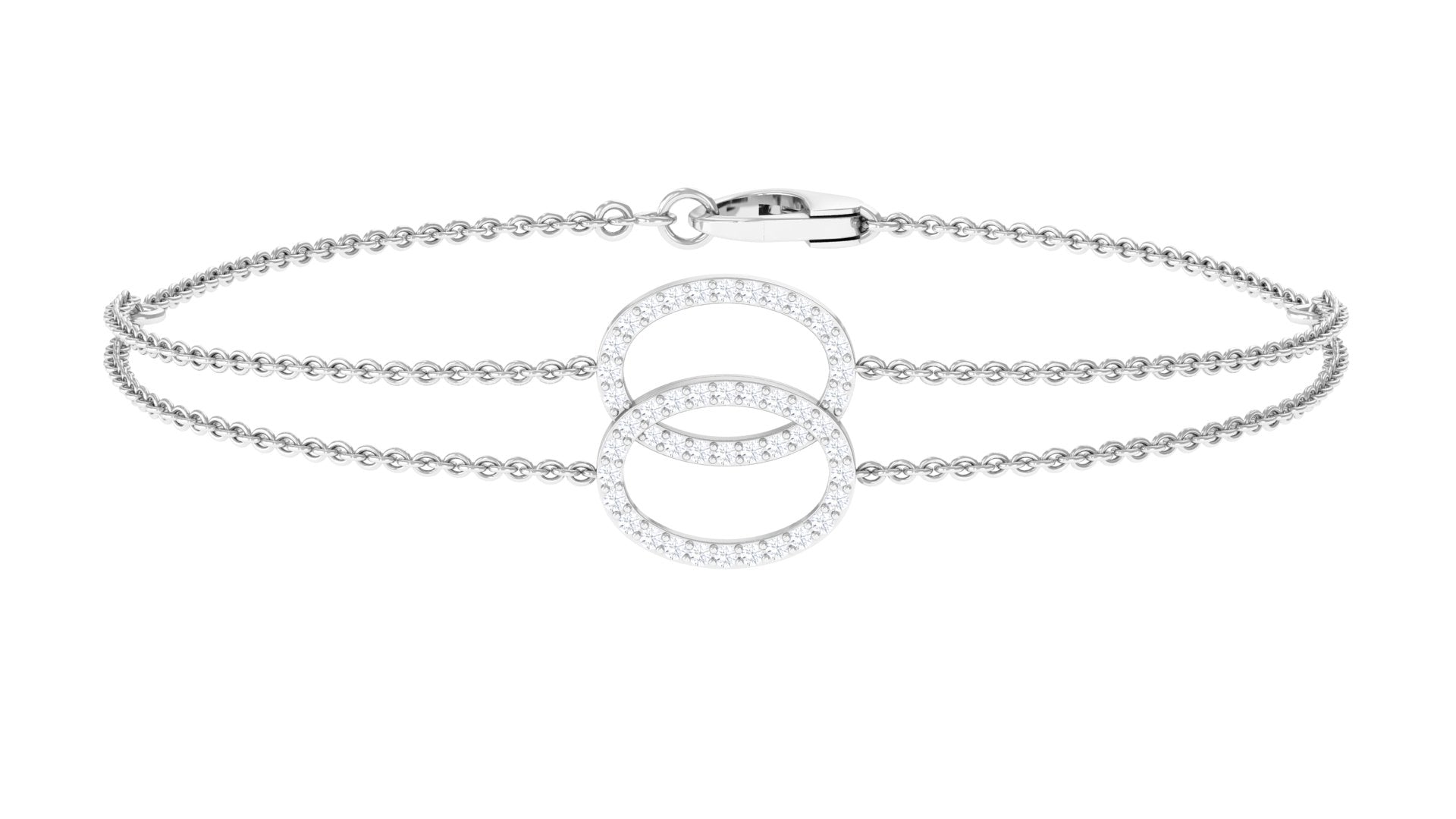 Real Diamond Eternity Chain Bracelet for Women