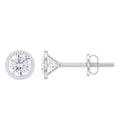Round Diamond Solitaire Stud Earrings in Bezel Setting