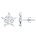 Certified Moissanite Snowflake Stud Earrings for Women