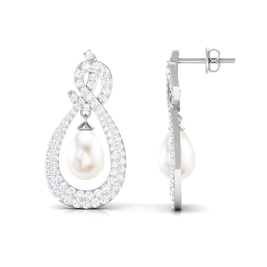 Genuine Freshwater Pearl Teardrop Earrings for Bride