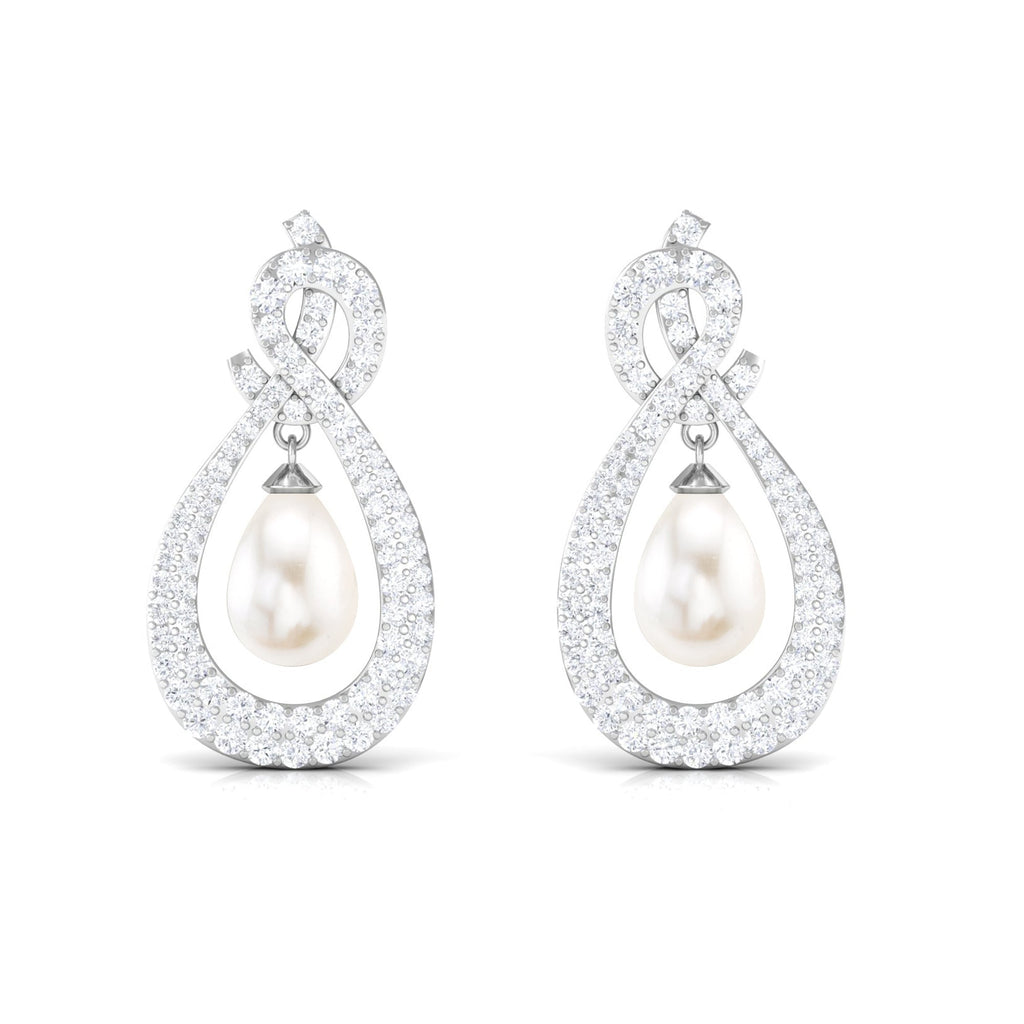 Genuine Freshwater Pearl Teardrop Earrings for Bride