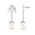 12 Carat Cultured Freshwater Pearl Dangle Chain Earrings