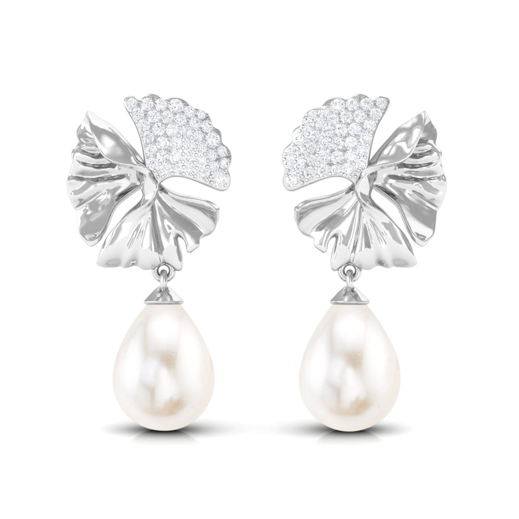 Nature Inspired 12 Carat Freshwater Pearl Drop Earrings