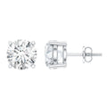 IGI Certified 2 Carat Round Lab Grown Diamond Stud Earrings with Screw Backs