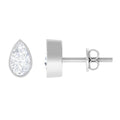 Pear Cut Natural Diamond Solitaire Stud Earrings
